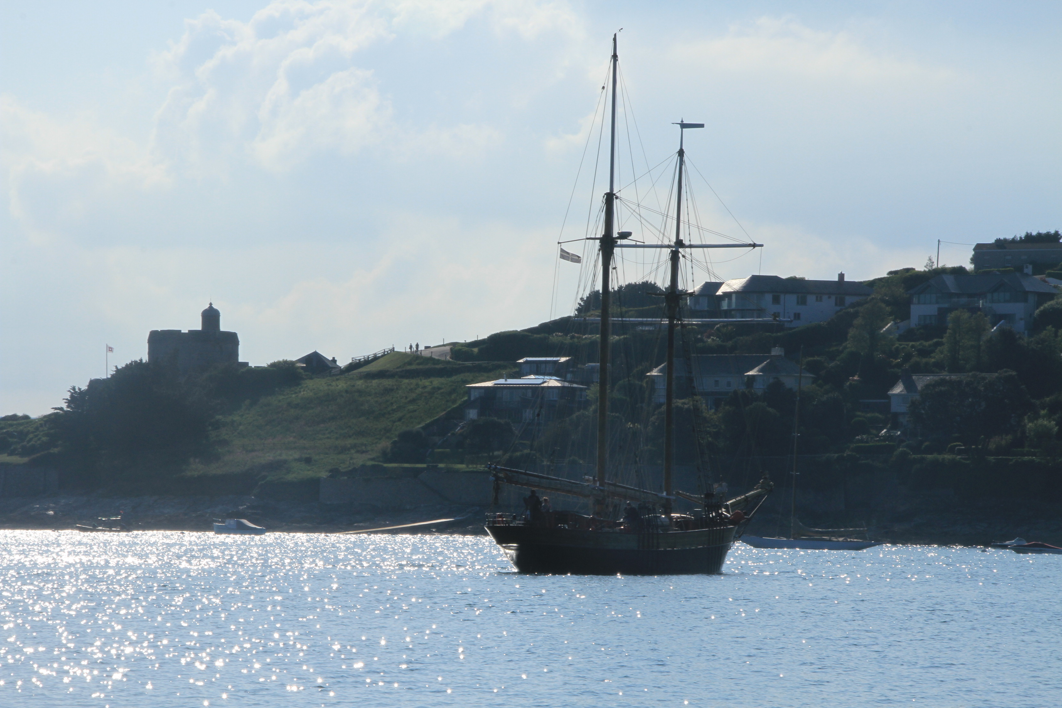 Johanna Lucretia anchored off St Mawes Castle