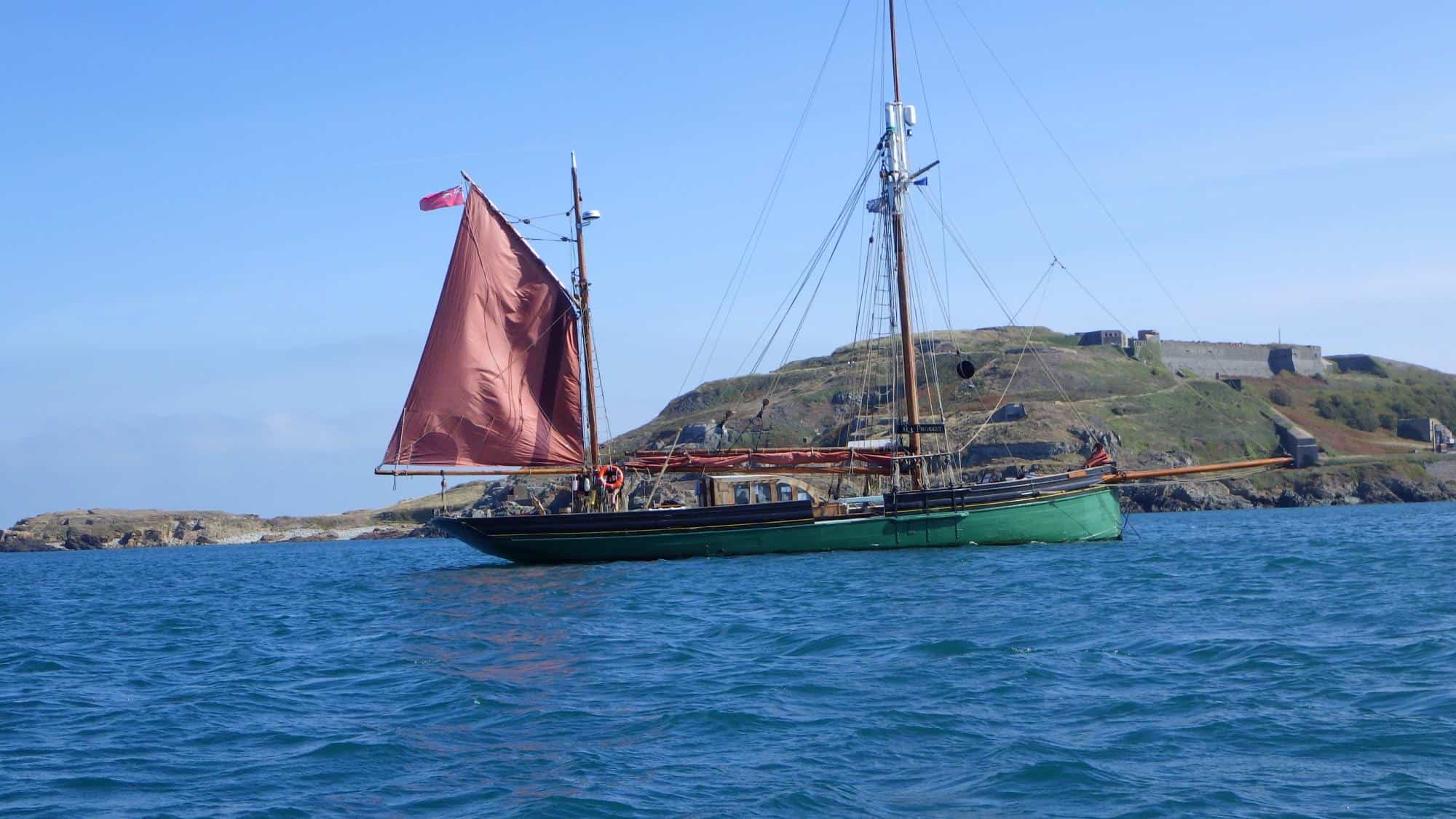 Provident at anchor by guest crew Martin Baker - Sailing Holidays on Provident with Classic Sailing