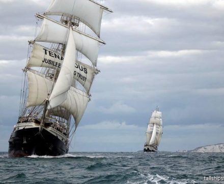 Tall ship Tenacious and Lord Nelson 