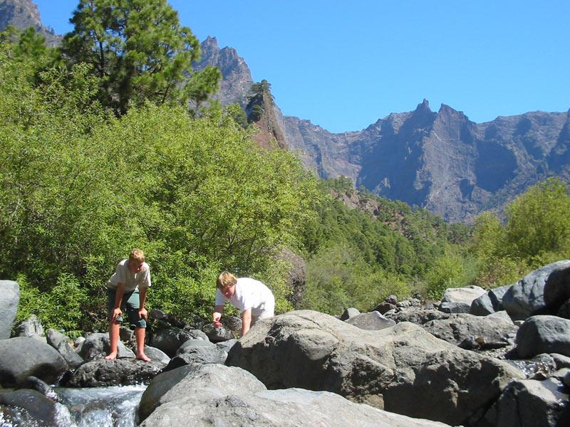 Crew ashore walking in the Canaries mountains in Tenerife