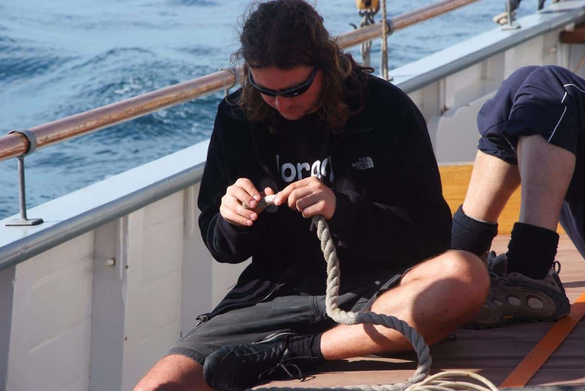 Bosuns bag for rope and sail repairs