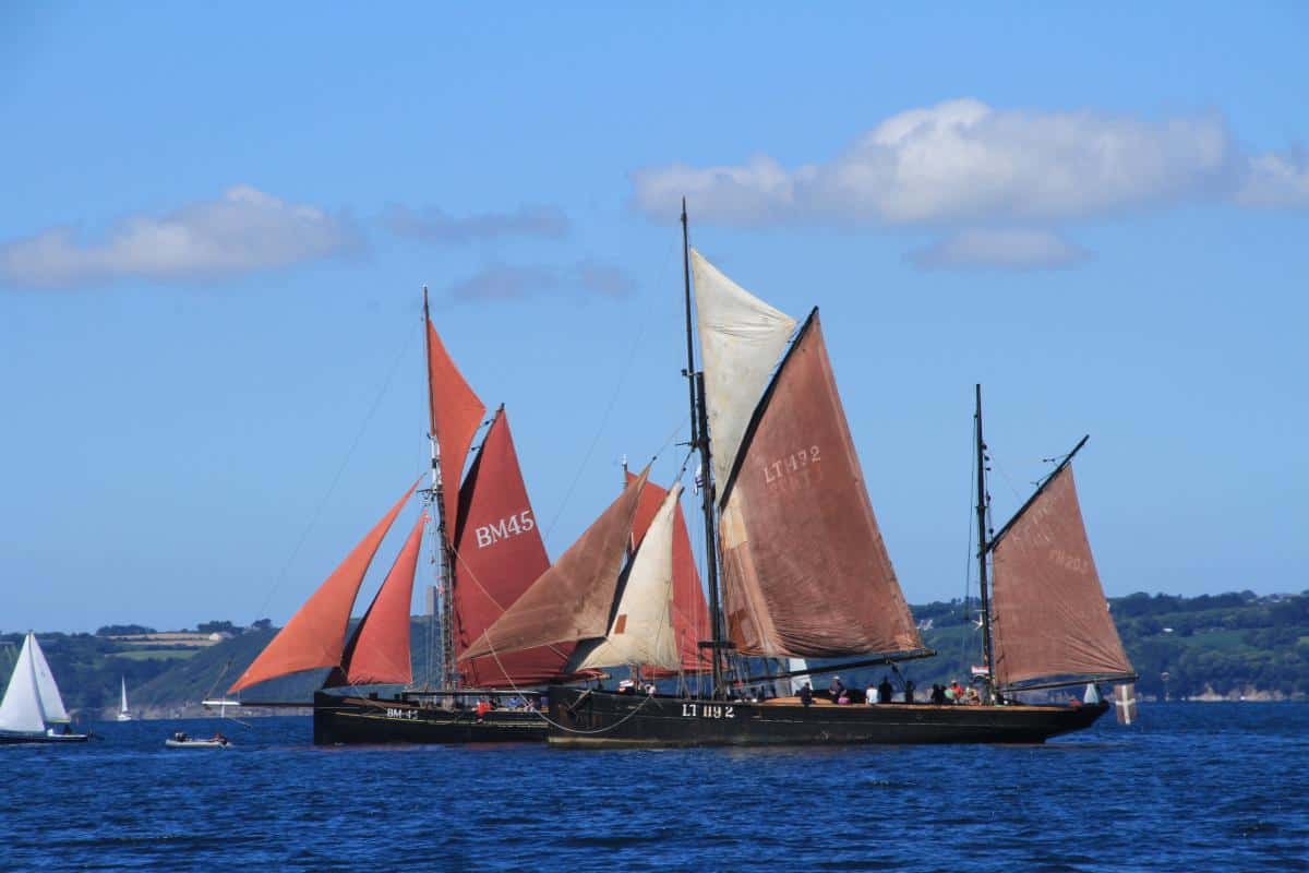 Brixham Sailing Trawlers keewaydin and pilgrim at Brest in 2016