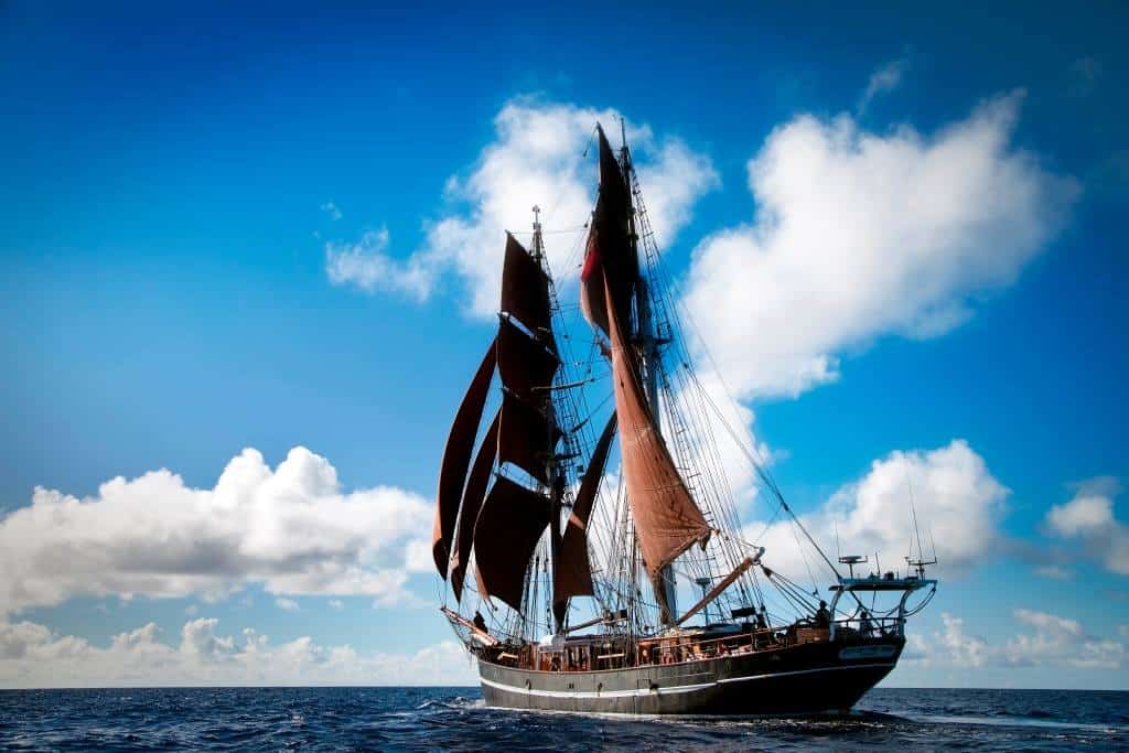 star of white squall and other movies - eye of the wind runs caribbean sailing holidays