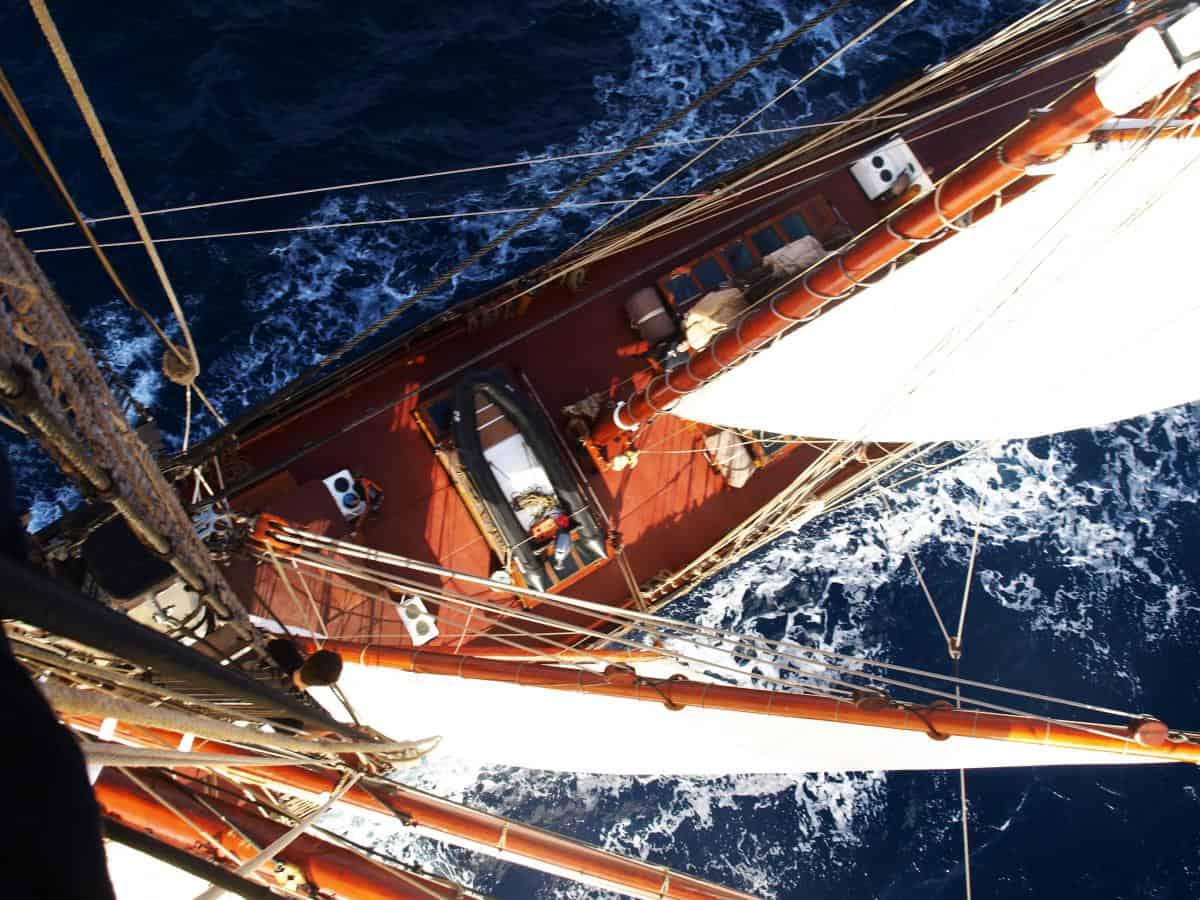 Birds eye view - your tall ships racer. Photo P Marks