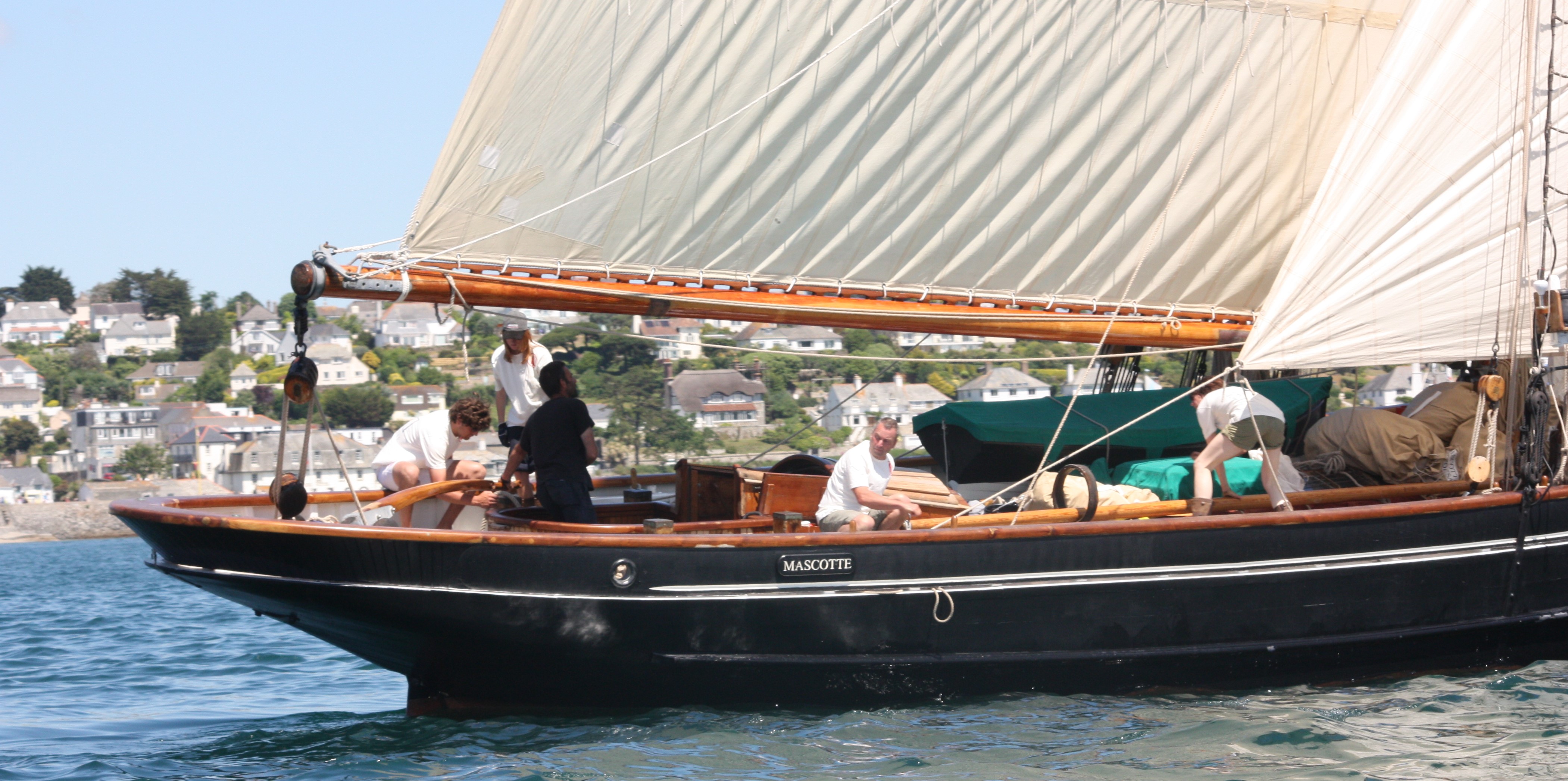 short sailing breaks from £250 on the largest Bristol Channel Pilot Cutter Mascotte in Cornwall