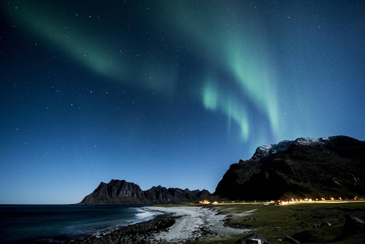 Northern lights in Lofoten Isles