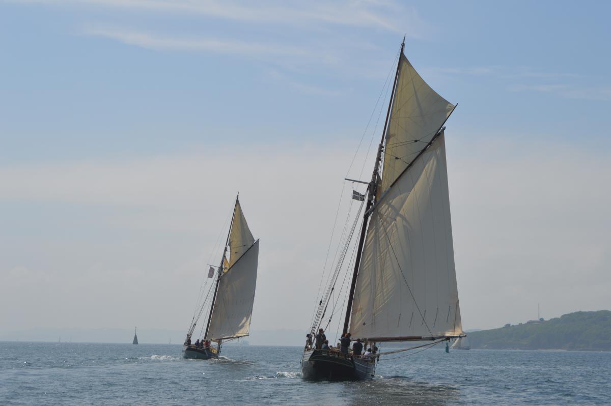 Race against other pilot cutters in the 2019 annual pilot cutter review in cornwall