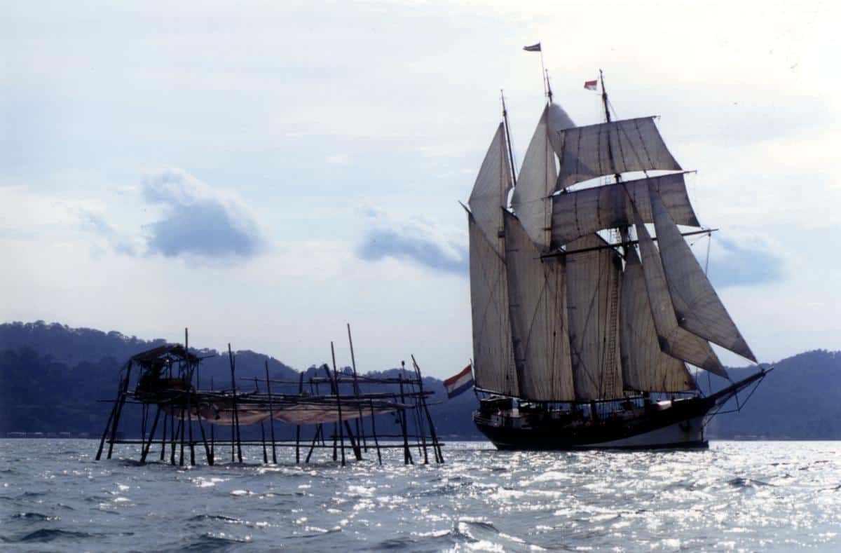 Tall Ship Oosterschelde by Pieter Nijdeken in Sumatra