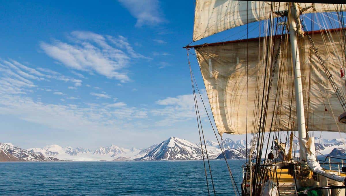 Tall Ship Antigua in Svalbard