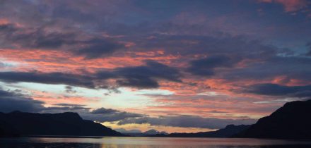 Enjoy amazing sunsets at anchor onboard leader on the west coast of scotland