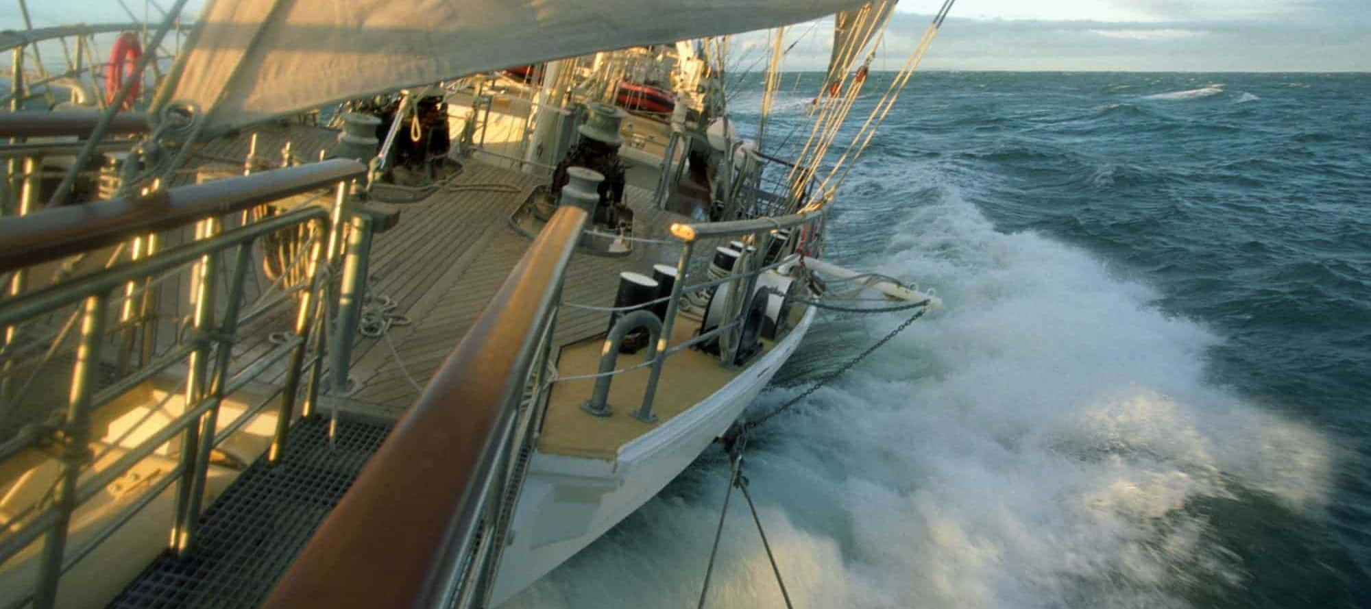 Tenacious has a bow sprit custom made to enable guests in a wheelchair to experience the bowsprit challenge. 