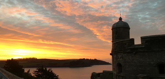 Sunrise St Mawes Castle Sailing on Maybe with Classic Sailing