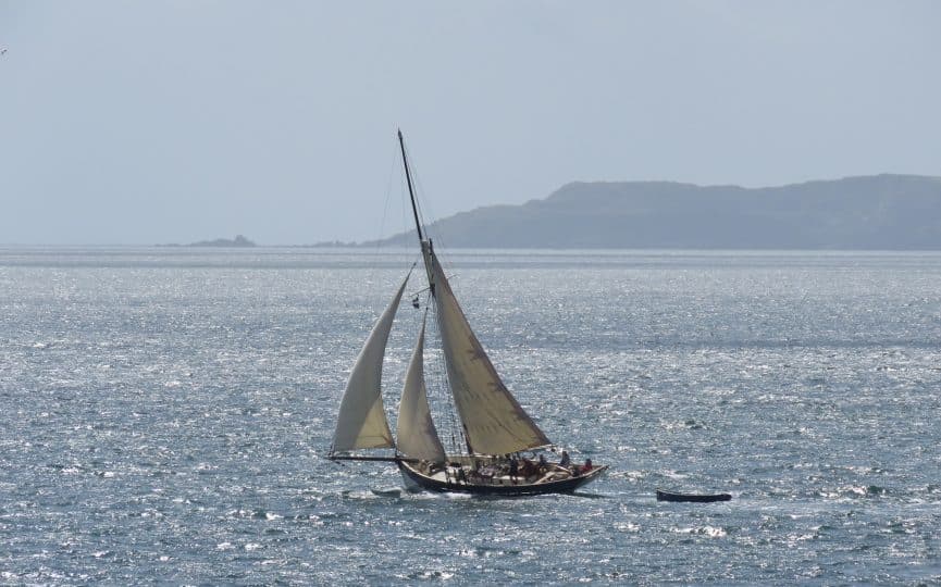 Tallulah sailing in Cornwall