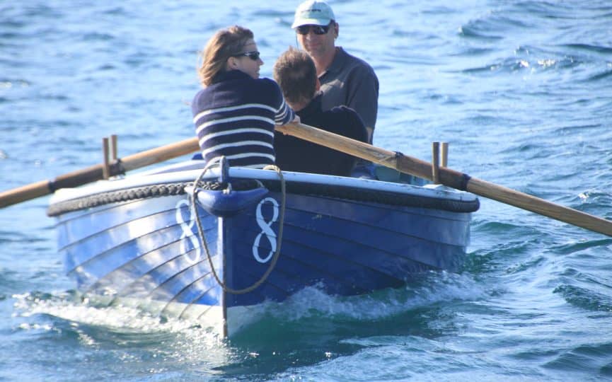 rowing from ship to shore keeps you fit