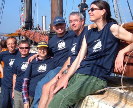 Trinovante crew with Classic Sailing