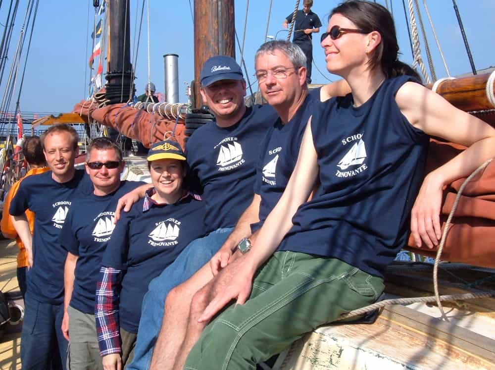 Trinovante crew with Classic Sailing