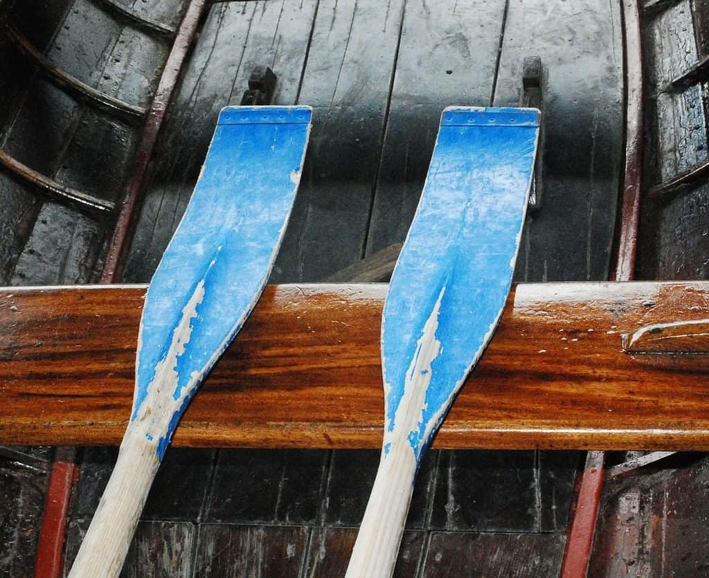 Wooden oars