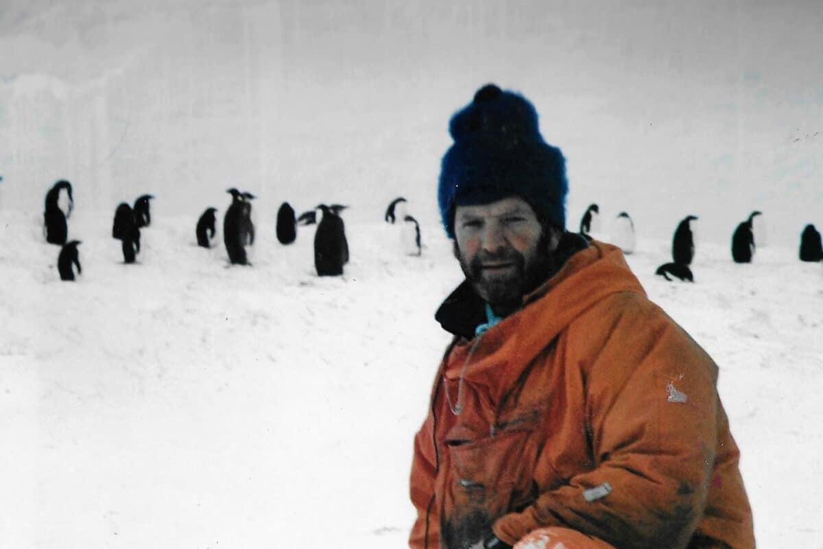The late author and Explorer Kit Mayers on the first Greenpeace mission to Antarctica.