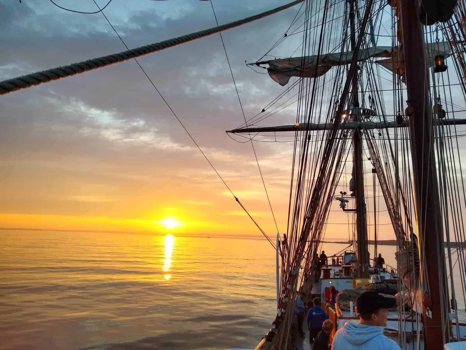 Sunset at anchor Morgenster Jess CLay