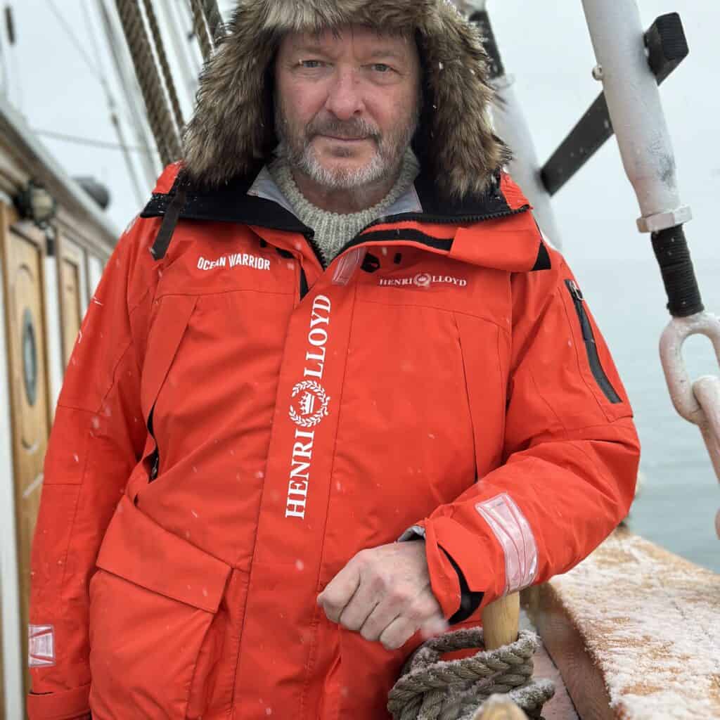 Ocean Warrior #Resolute Expedition with Classic Sailing Jim in Henry Lloyd kit.