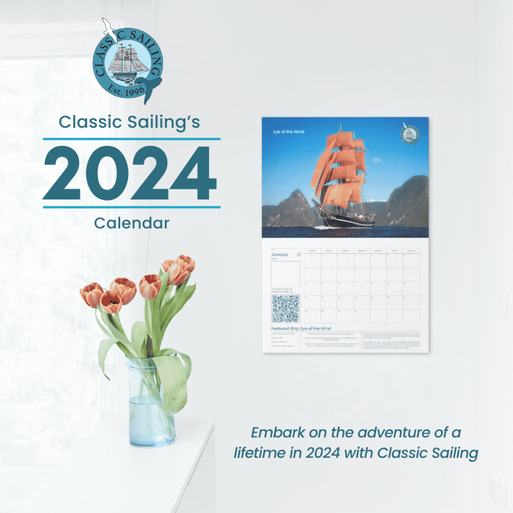 Photo of the 2024 Classic Sailing calendar
