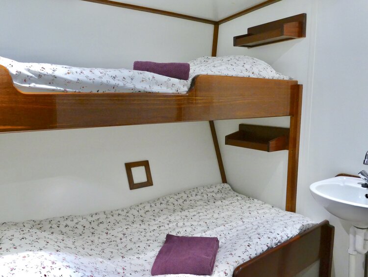 Schooner Twister's accommodation bunks